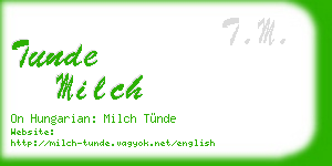 tunde milch business card